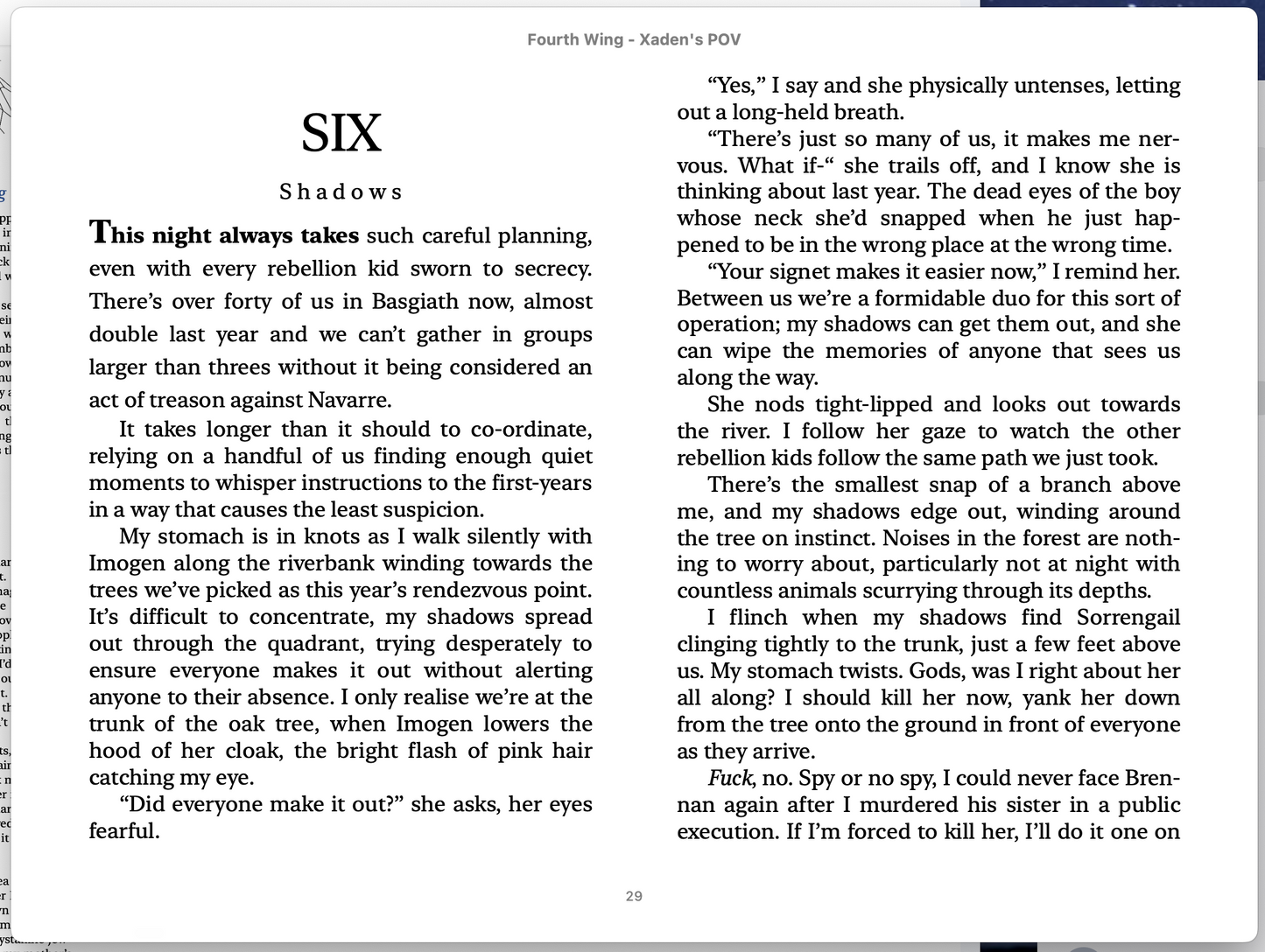 Fourth Wing - Xaden's POV (eBook download)