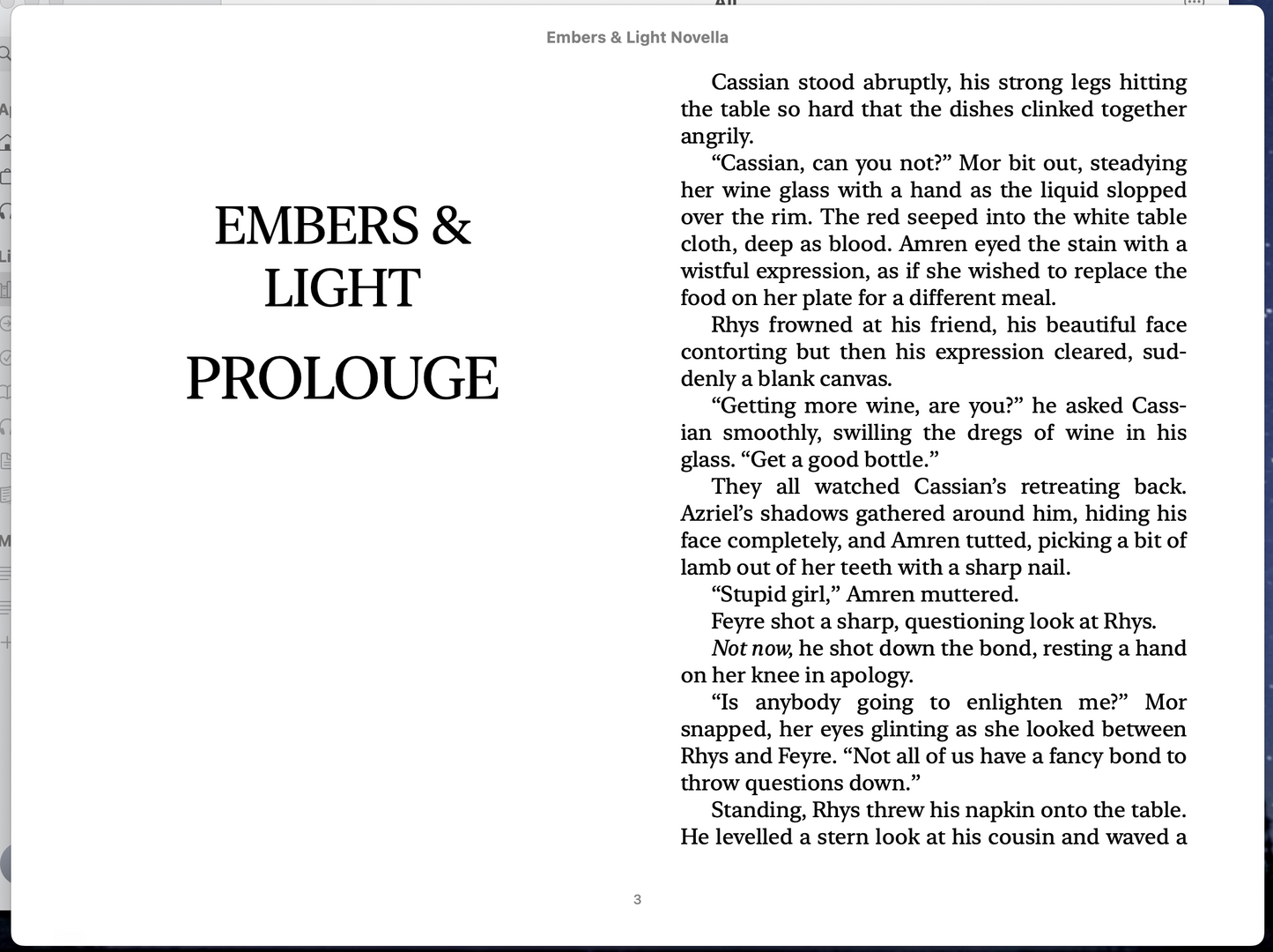 Embers & Light Novella - A Nesta x Cassian Story (eBook Downloadable)